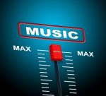 Music Max Represents Upper Limit And Audio Stock Photo