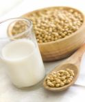 Soy Milk With Beans Stock Photo