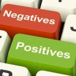 Negatives Positives Computer Keys Stock Photo