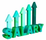 Salary Arrows Shows Pay Salaries And Direction 3d Rendering Stock Photo