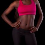 African Female Torso With Exposed Belly Stock Photo