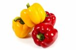 Red And Yellow Bell Pepper Stock Photo
