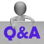 Q&a Blackboard Shows Inquiries Responses And Information Stock Photo