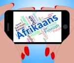 Afrikaans Word Represents Foreign Language And Communication Stock Photo