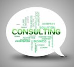 Consulting Bubble Shows Seeking Information And Advice Stock Photo