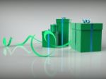 Giftboxes Celebration Indicates Gift-box Occasion And Joy Stock Photo