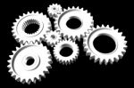 3d Rendering Gears Background Stock Photo