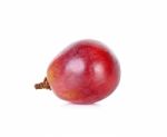 Red Grape Isolated On The White Background Stock Photo