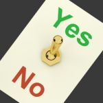 Yes No Switch Stock Photo