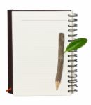 Notebook And Wood Pencil Stock Photo