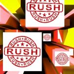 Rush On Cubes Showing Express Delivery Stock Photo