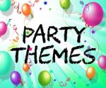 Party Themes Indicates Subject Matter And Balloons Stock Photo