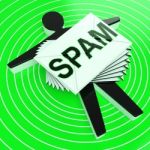 Spam Target Shows Junk Unsolicited Unwanted E-mail Stock Photo