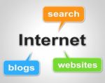 Internet Words Represents World Wide Web And Blog Stock Photo