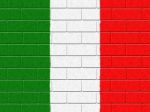 Italian Flag Indicates Text Space And Construction Stock Photo