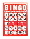 Red Bingo Card  Stock Photo