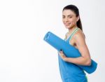 Fitness Woman Ready For Workout Stock Photo