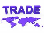 Global Trade Represents Planet Earth And Purchase Stock Photo