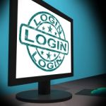 Login Screen Shows Web Internet Log In Security Stock Photo