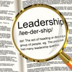 Leadership Definition Magnifier Stock Photo