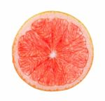 Half Of Grapefruit Isolated On The White Background Stock Photo