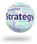 Strategy Word Represents Planning Strategies And Innovation Stock Photo