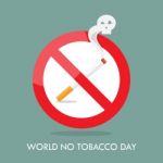 World No Tobacco Day Prohibition Sign Stock Photo