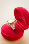Beautiful Gem Stone Classic Jewellery Ring Stock Photo