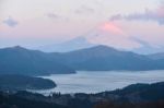 Mt.fuji At Ashi Lake, Japan Stock Photo