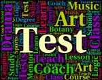 Test Word Indicates Tested Examinations And Assess Stock Photo