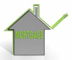 Mortgage House Means Repayments On Property Loan Stock Photo
