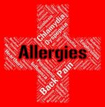 Allergies Word Shows Poor Health And Affliction Stock Photo