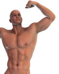 Muscular Male Model Stock Photo