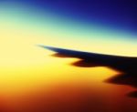 Horizontal Vintage Jet Wing Blur Abstraction Background Stock Photo