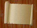 Paper Scroll Indicates Antique Parchment And Bordering Stock Photo