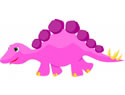 Pink stegosaurus stock photo