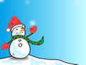 Christmas snowman background stock photo