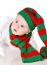 Baby With Christmas Hat And Scarf