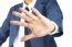 Businessman Stop Sign Hand Gesture On Tilt View