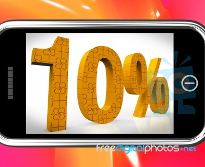 10 On Smartphone Showing Cheap Products And Price Deals Stock Image