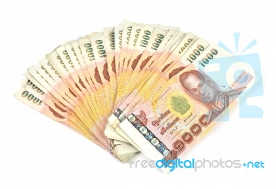 1000 Baht Banknotes Stock Photo