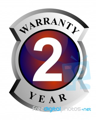 2 Year Warranty Shield Stock Image