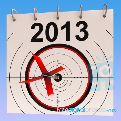 2013 Calendar Means Planning Annual Agenda Schedule Stock Image