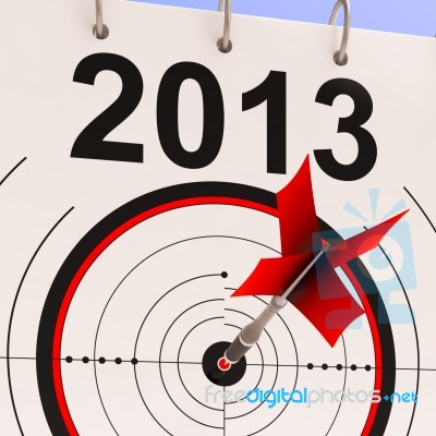 2013 Target Means Business Plan Forecast Stock Image