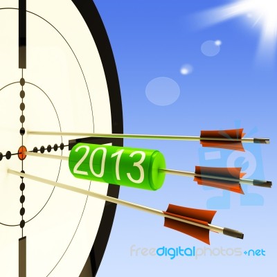 2013 Target Shows Business Plan Forecast Stock Image