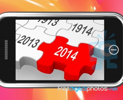 2014 On Smartphone Showing Forecasts Stock Image