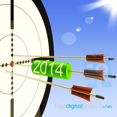 2014 Target Shows Business Plan Forecast Stock Image