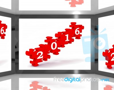 2016 On Screen Shows Predictions Stock Image