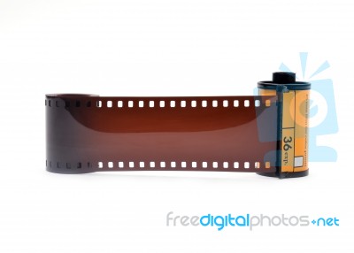35 Mm Film Cartridge Stock Photo