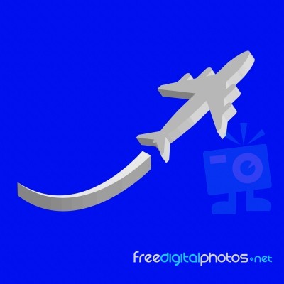 3d Airplane  Icon Stock Image